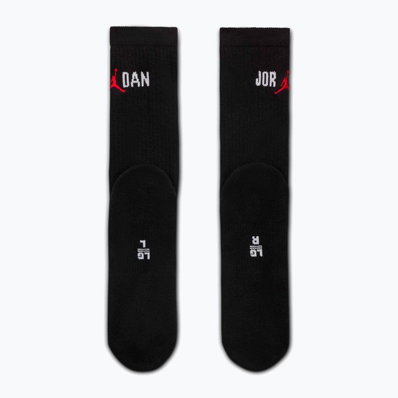 Kojinės  Jordan Everyday Crew 1 pair black/white/university red 3