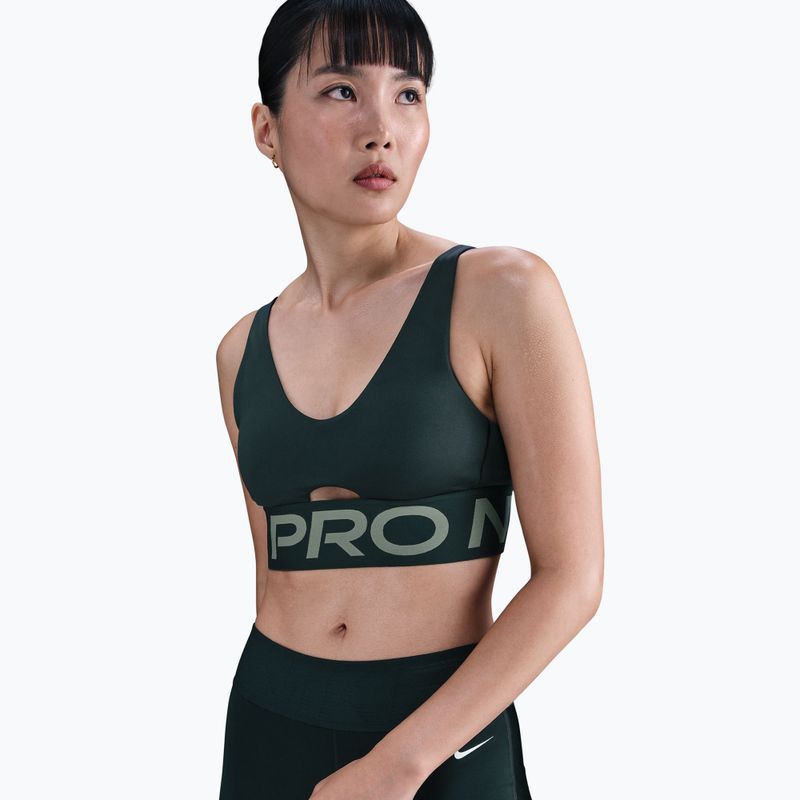 Sportinė liemenėlė Nike Pro Indy Plunge seaweed/clay green/white