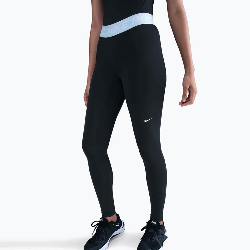 Moteriškos tamprės Nike Pro 365 Tight black/celestine blue/white