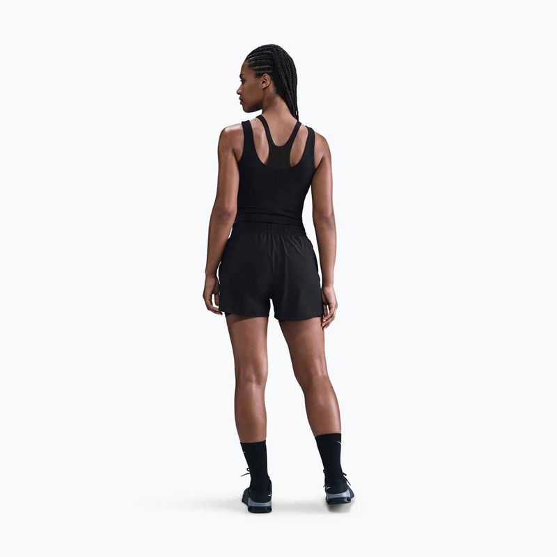 Moteriška treniruočių viršutinė dalis Nike One Fitted Dri-Fit Cropped Tank black/dark smoke grey 3