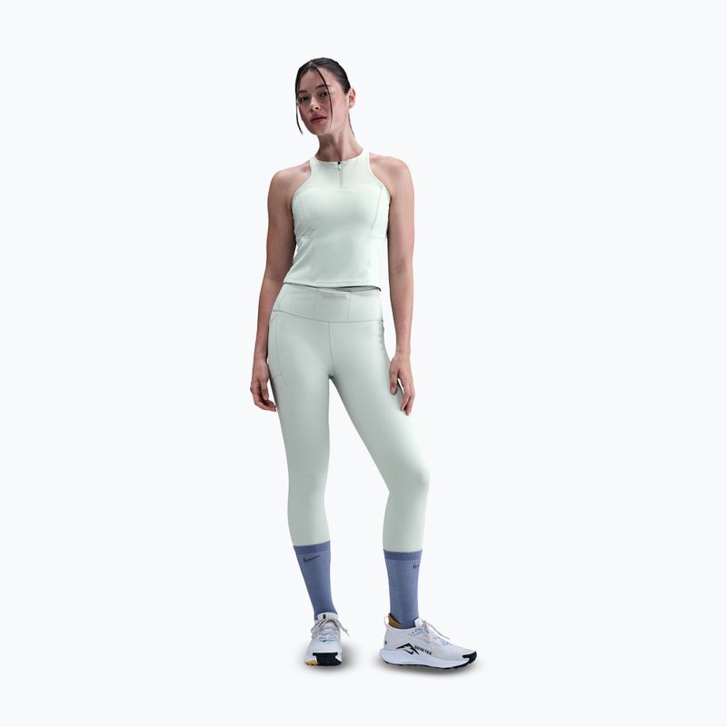 Moteriški marškinėliai Nike Trail Medium Support Sports Bra Tank Top light silver 2