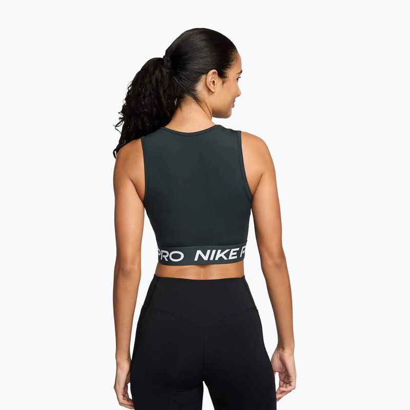 Moteriški treniruočių marškinėliai Nike Pro Dri-Fit seaweed/white 2