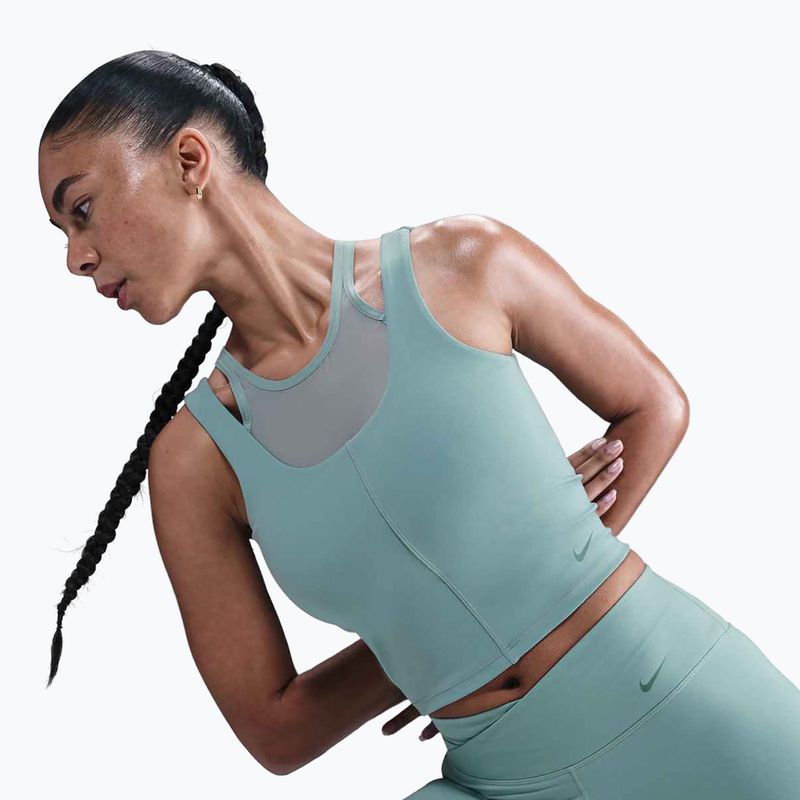 Nike One Fitted Dri-Fit Cropped Tank cannon/bicoastal moterų treniruočių marškinėliai 6