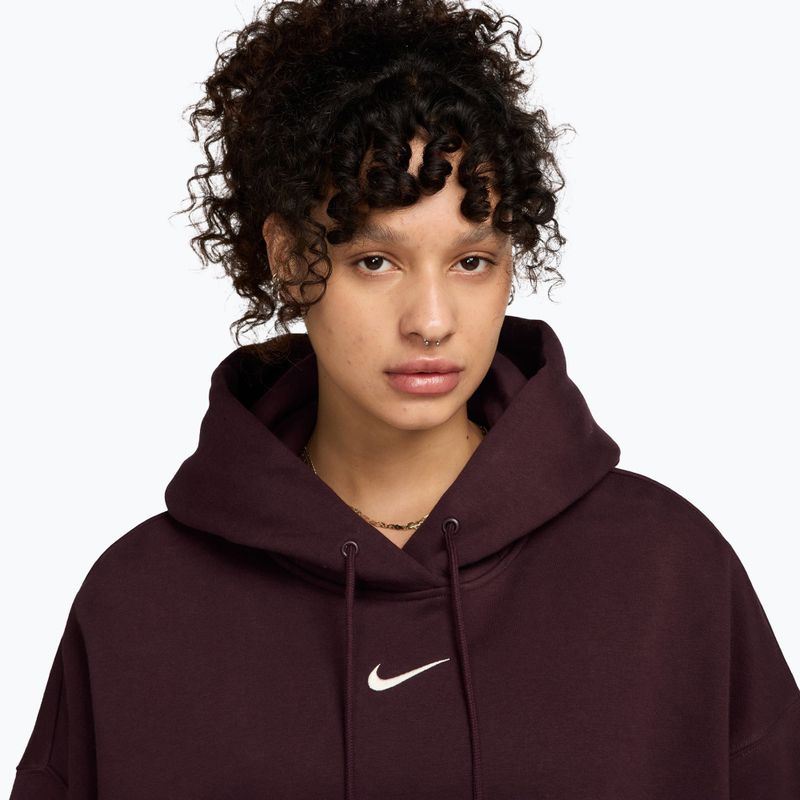Moteriškas džemperis Nike Sportswear Phoenix Fleece Oversized burgundy crush/sail 3