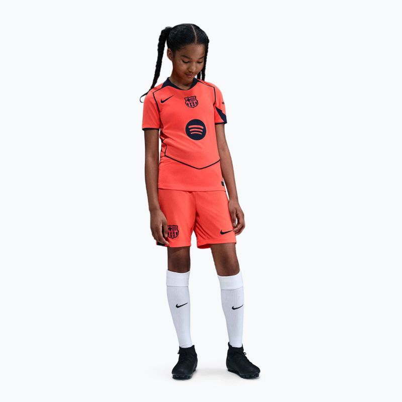 Vaikiški futbolo marškinėliai Nike FC Barcelona 2025/26 Stadium Third Jr bright mango/midnight navy/midnight navy 4