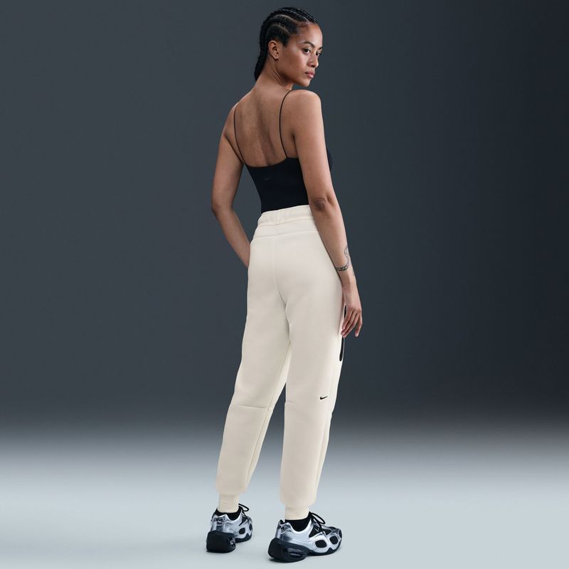 Moteriškos kelnės Nike Sportswear Tech Fleece Mid-Rise sail/black 8