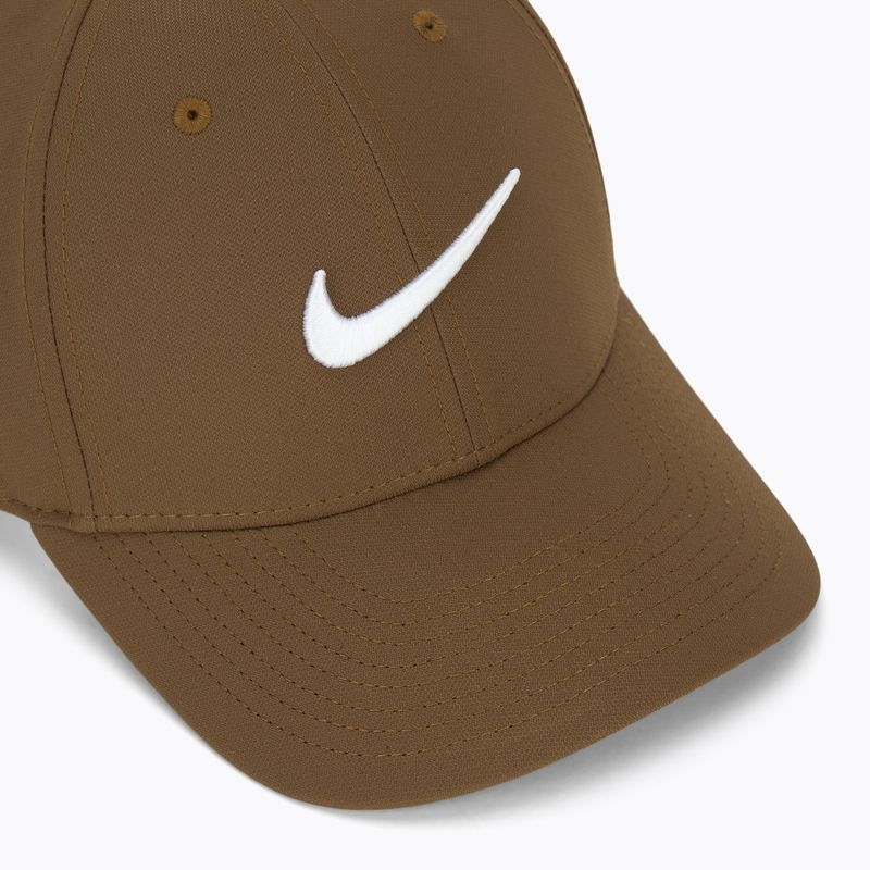 Nike Dri-FIT Club beisbolo kepuraitė mosswood brown/white 3