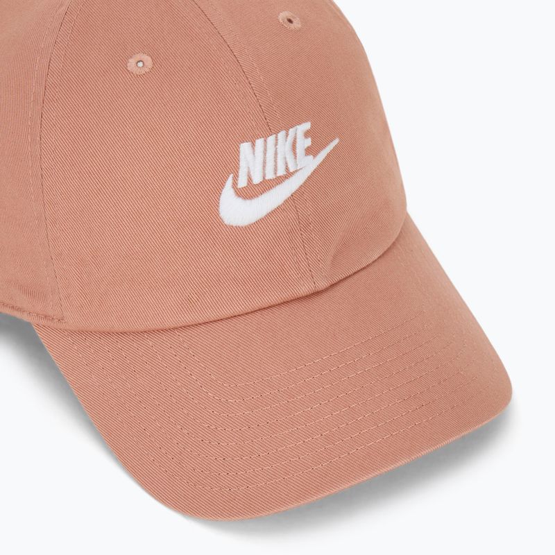 Nike Club Unstructured Futura Wash rose gold/white beisbolo kepuraitė 3