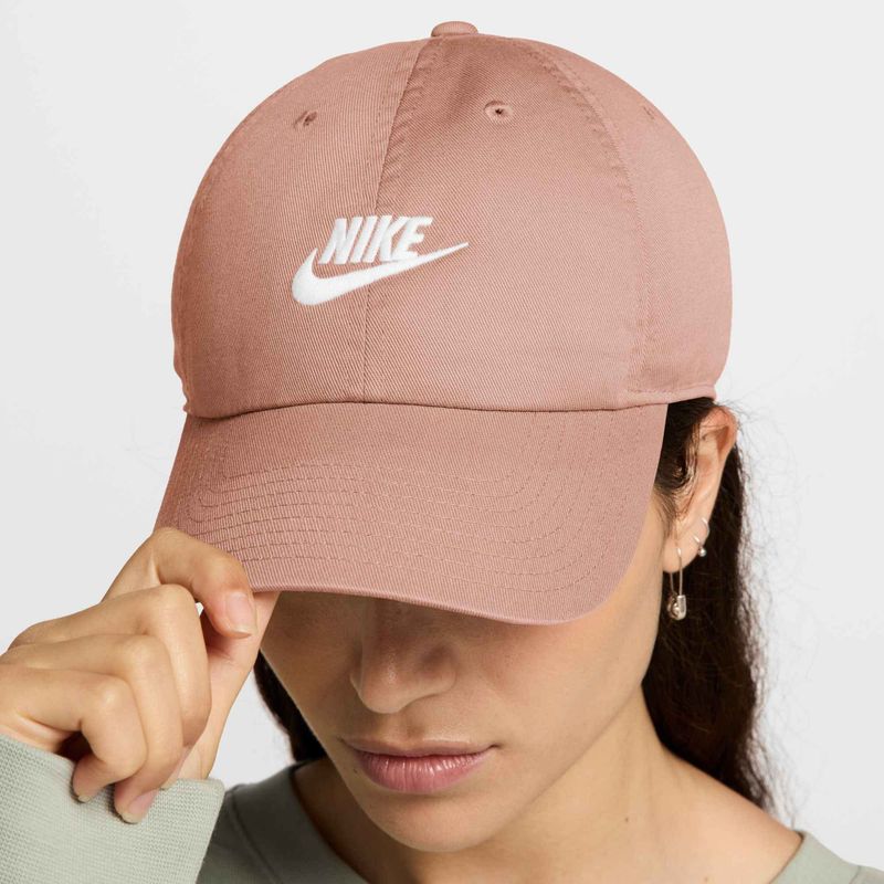 Nike Club Unstructured Futura Wash rose gold/white beisbolo kepuraitė 4