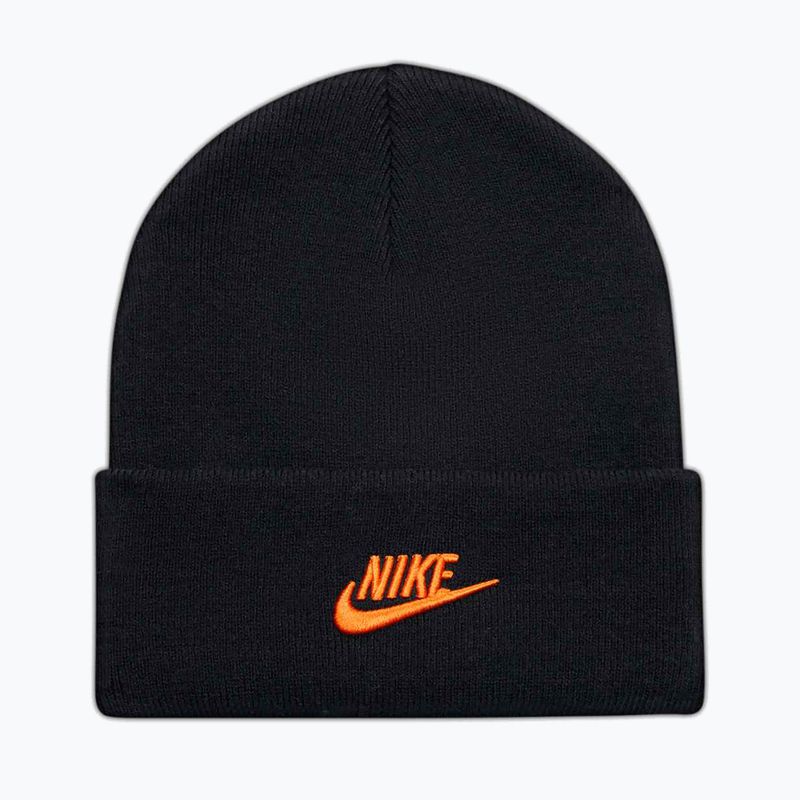 Vaikiška žieminė kepurė Nike Peak black/safety orange