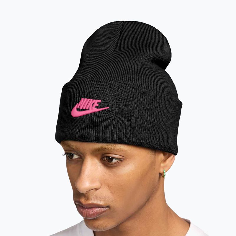 Žieminė kepurė Nike Peak Futura Beanie black/pinksicle 2