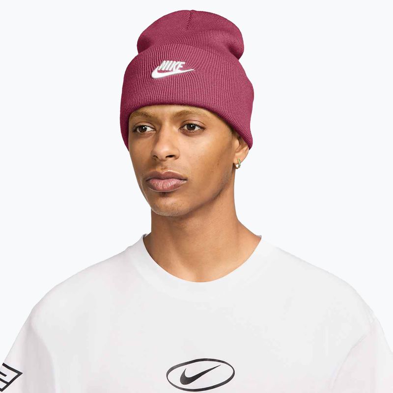Žieminė kepurė Nike Peak Futura Beanie sweet beet/white