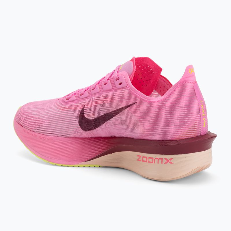 Moteriški bėgimo bateliai Nike Vaporfly 4 pink spell/hyper pink/volt ice/burgundy 3