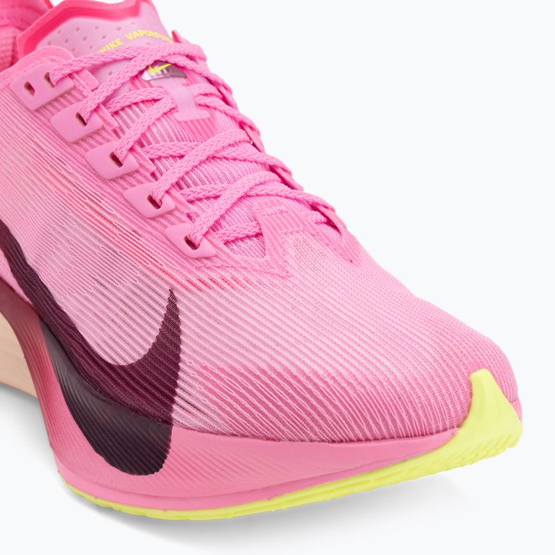 Moteriški bėgimo bateliai Nike Vaporfly 4 pink spell/hyper pink/volt ice/burgundy 7