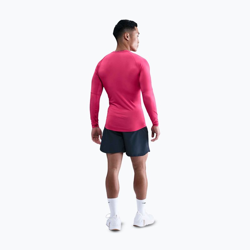 Vyriški treniruočių marškinėliai ilgomis rankovėmis Nike Pro Dri-Fit Tight Fitness rush pink/black 3