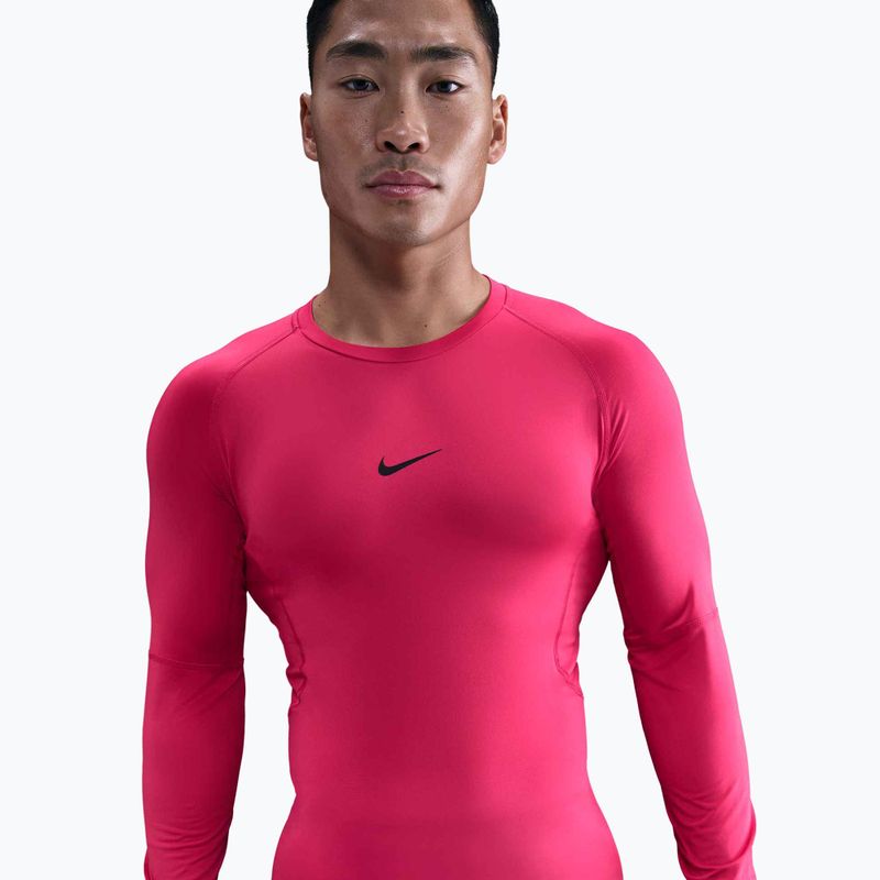 Vyriški treniruočių marškinėliai ilgomis rankovėmis Nike Pro Dri-Fit Tight Fitness rush pink/black 4