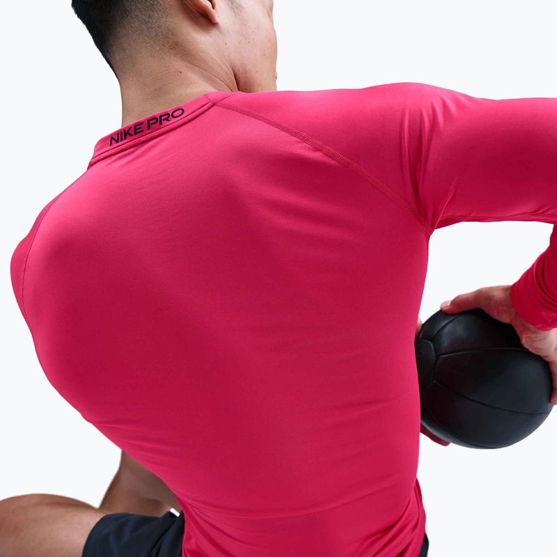 Vyriški treniruočių marškinėliai ilgomis rankovėmis Nike Pro Dri-Fit Tight Fitness rush pink/black 5