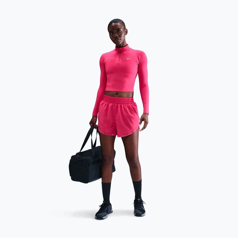 Moteriški ilgomis rankovėmis marškinėliai Nike One Fitted Dri-Fit 1/4 Zip Mid Layer rush pink/white 2
