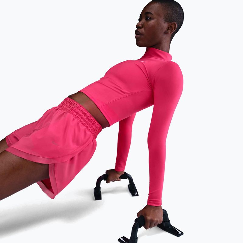 Moteriški marškinėliai Nike One Fitted Dri-Fit 1/4 Zip Mid Layer rush pink/white 5