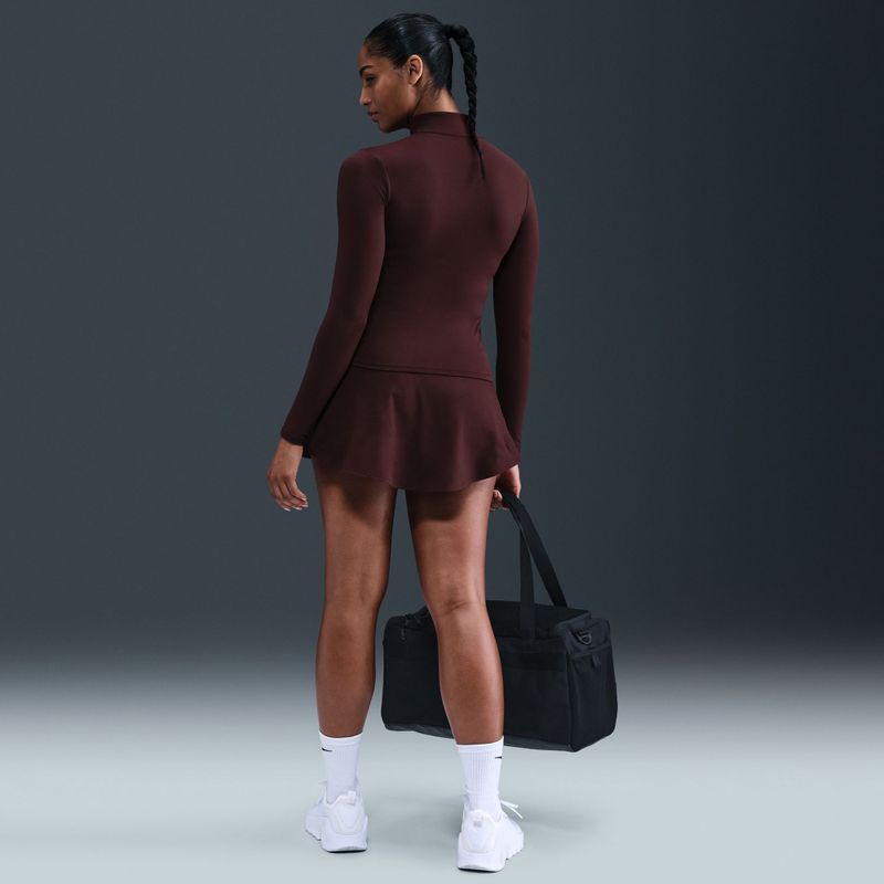 Moteriškas treniruočių džemperis Nike One Fitted treninginis džemperis Dri-Fit Full-Zip burgundy crush/white 7