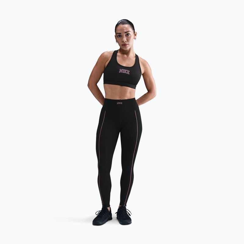 Treniruočių liemenėlė Nike Swoosh Medium Support juodos spalvos   2