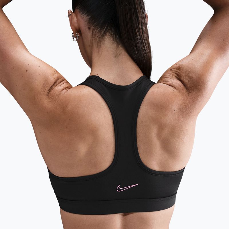 Treniruočių liemenėlė Nike Swoosh Medium Support juodos spalvos   5