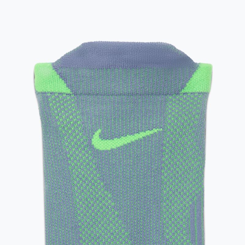 Kojinės Nike Running Lightweight No-Show Iron purple/voltage green/voltage green 4