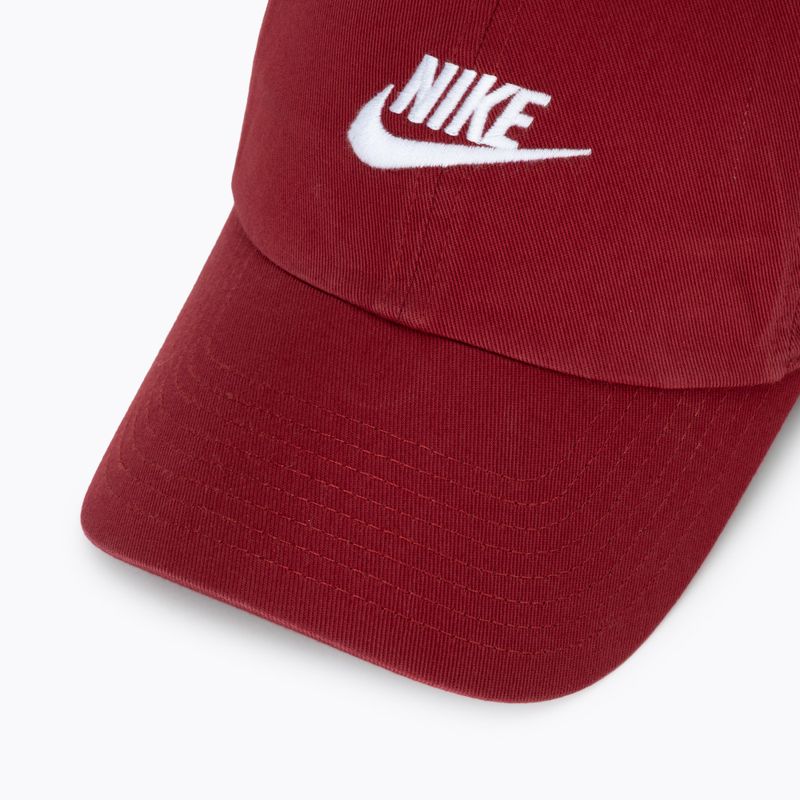Kepurė su snapeliu Nike Club Unstructured Futura Wash team crimson/white 3