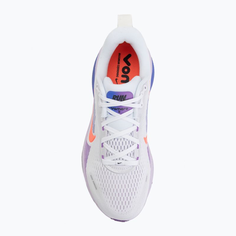 Moteriški bėgimo bateliai Nike Vomero 18 white/violet mist/sapphire/hot lava 5