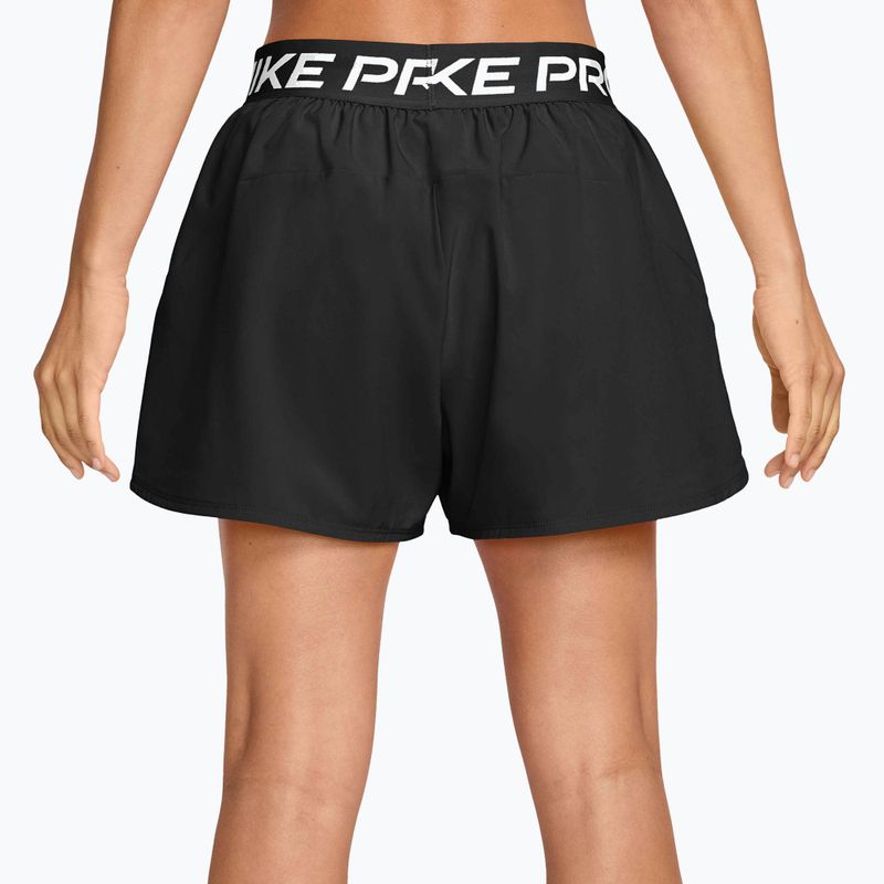 Moteriški treniruočių šortai Nike Pro Dri-Fit Mid-Rise Brief-Lined 3" black/white 2
