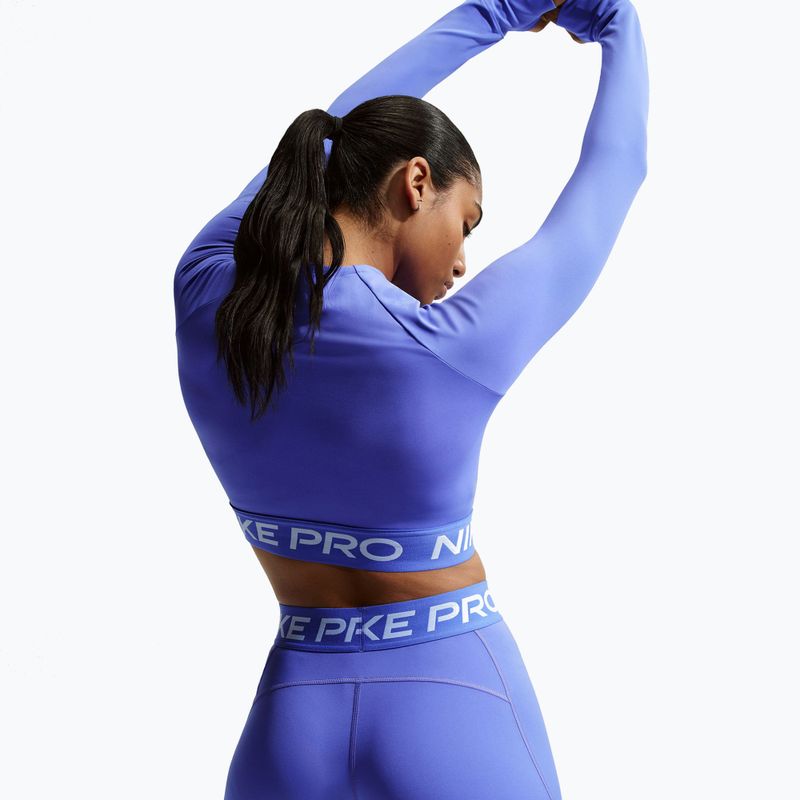 Moteriški šortai Nike Pro Mid-Rise Biker 3" sapphire/white 4