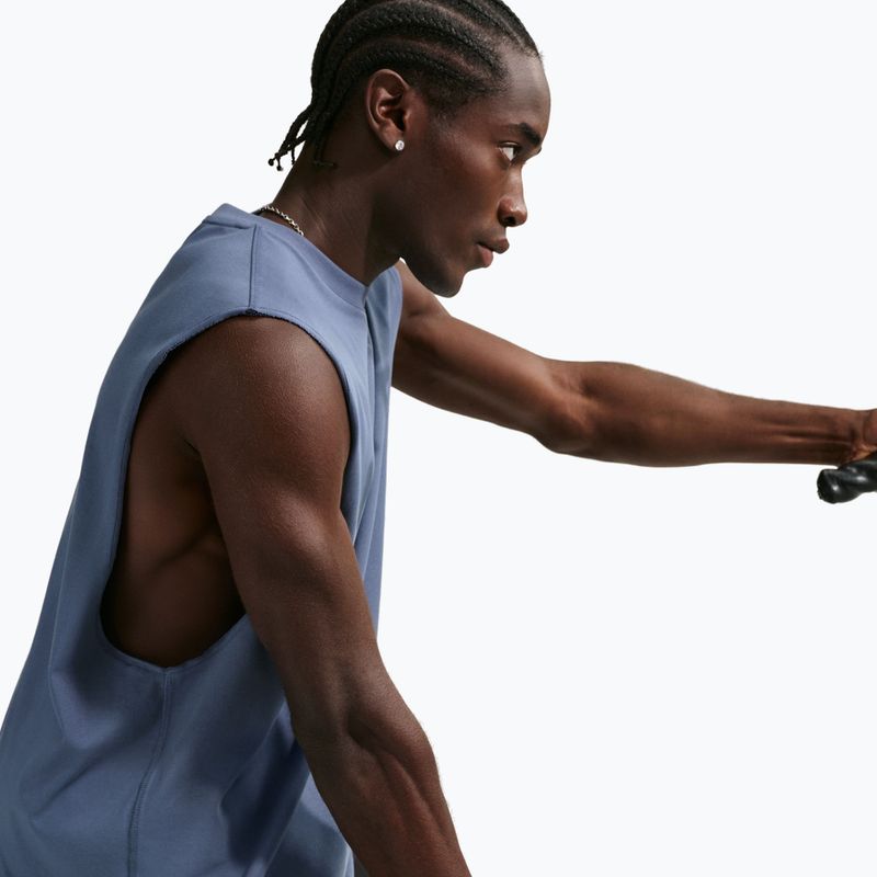 Vyriški treniruočių marškinėliai Nike Athletic Club Dri-Fit diffused blue/diffused blue 5