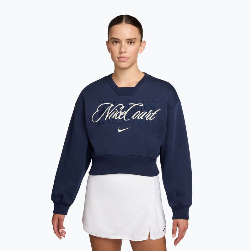 Moteriškas džemperis Nike Court Collection French Terry Crew Neck midnight navy/sail