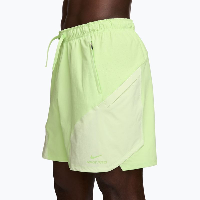 Vyriški šortai Nike Pro Training Dri-Fit 6" light liquid lime/light liquid lime 3