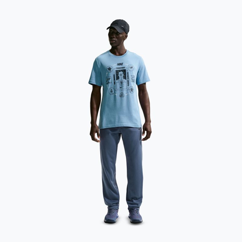 Treniruočių kelnės Nike Therma-FIT Open Hem diffused blue/diffused blue/black 2