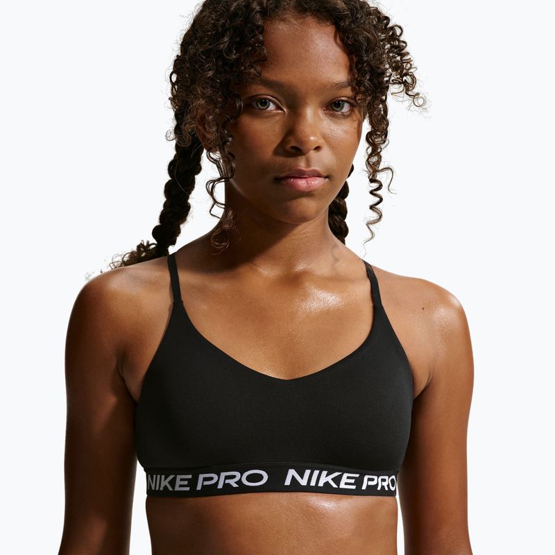Vaikiška sportinė liemenėlė Nike Pro Indy black 4