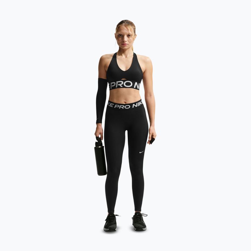 Moteriškos tamprės Nike Pro Mid-Rise Full black/white 2
