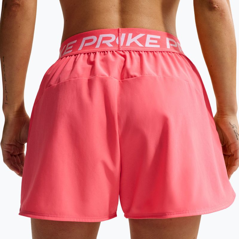 Moteriški treniruočių šortai Nike Pro Dri-Fit Mid-Rise Brief-Lined 3" sea coral/white 5
