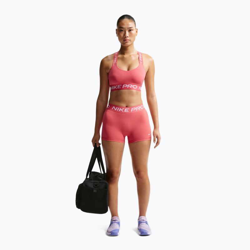 Moteriški šortai Nike Pro Mid-Rise Biker 3" Sea Coral/White 2