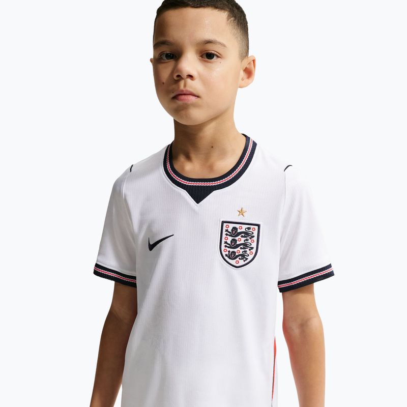 Vaikiški futbolo marškinėliai Nike England 2026 Stadium Home white/speed red/obsidian/obsidian 8