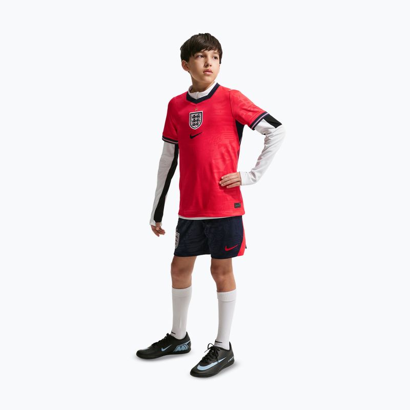 Vaikiški futbolo marškinėliai Nike England 2026 Stadium Away speed red/obsidian/white/obsidian 6