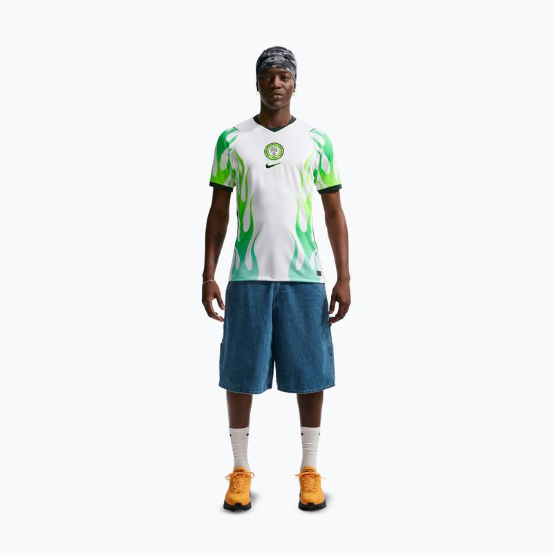 Vyriški futbolo marškinėliai Nike Nigeria 2026 Stadium Away white/green glow/black 2