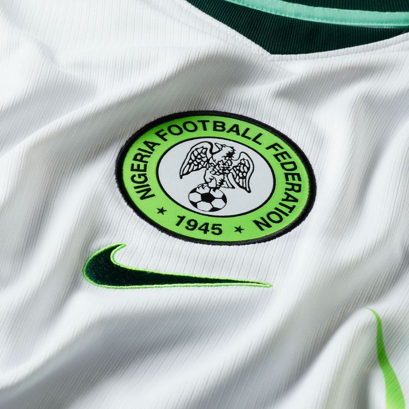 Vyriški futbolo marškinėliai Nike Nigeria 2026 Stadium Away white/green glow/black 9