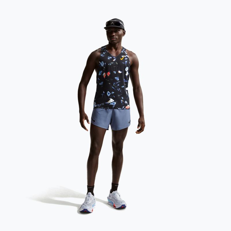 Vyriški bėgimo marškinėliai Nike AeroSwift Dri-Fit ADV Singlet black/laser orange 2