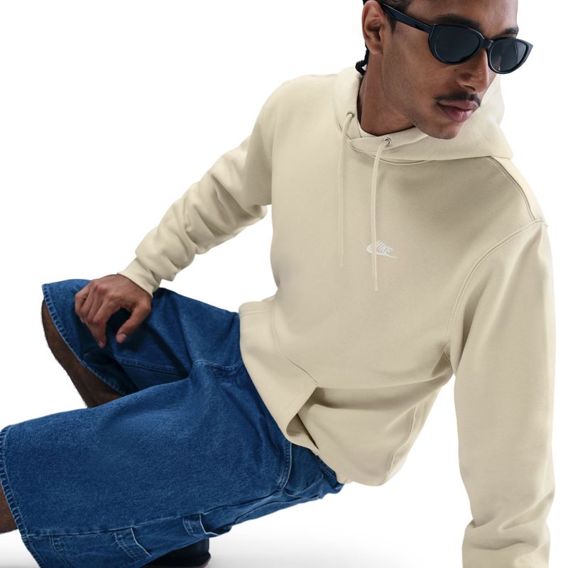 Vyriškas džemperis Nike Club Pullover Hoodie light khaki/light khaki/white 5