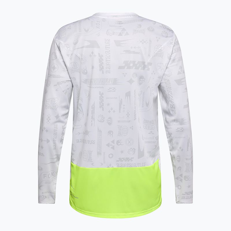 Vyriški dviračių marškinėliai ilgomis rankovėmis Fox Racing Ranger Lunar SE white 4
