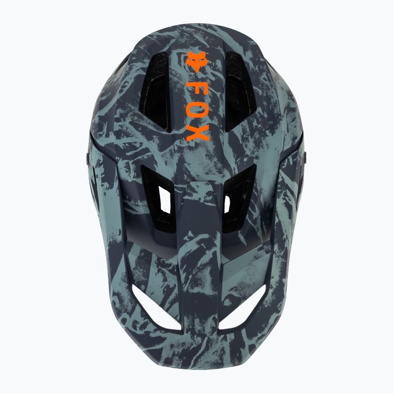Vaikiškas dviratininko šalmas Fox Racing Rampage Image Print Jr arctic blue 6