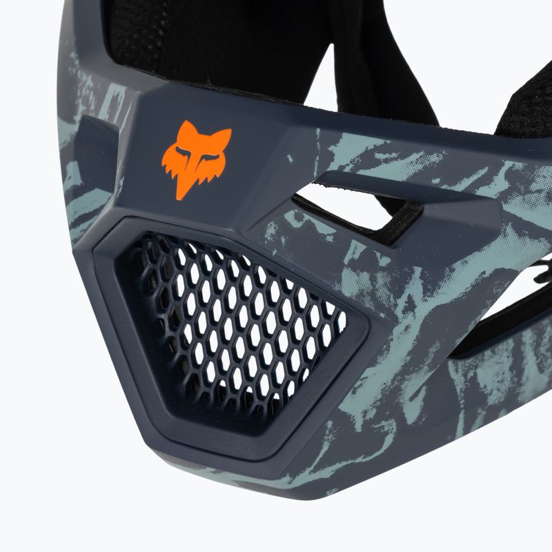 Vaikiškas dviratininko šalmas Fox Racing Rampage Image Print Jr arctic blue 7