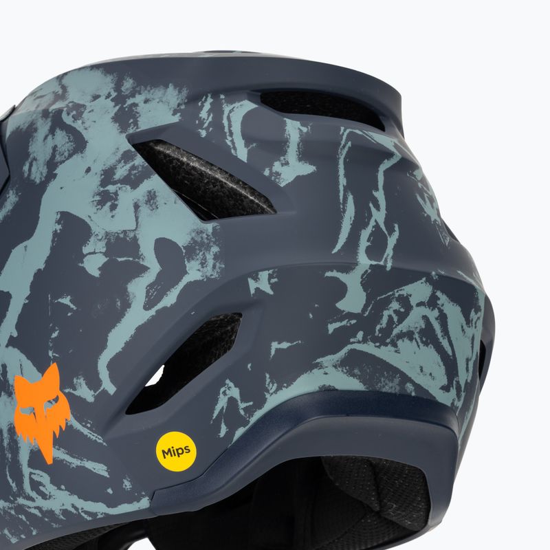 Vaikiškas dviratininko šalmas Fox Racing Rampage Image Print Jr arctic blue 9