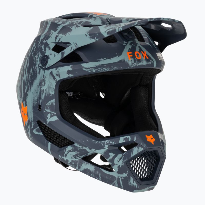 Vaikiškas dviratininko šalmas Fox Racing Rampage Image Print Jr arctic blue 10